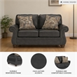 Signature Design by Ashley Chatterton Dark Gray Loveseat