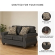Signature Design by Ashley Chatterton Dark Gray Loveseat