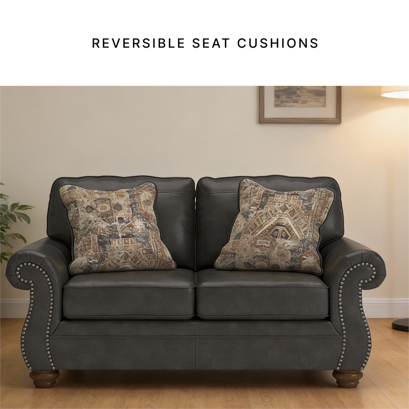 Signature Design by Ashley Chatterton Dark Gray Loveseat