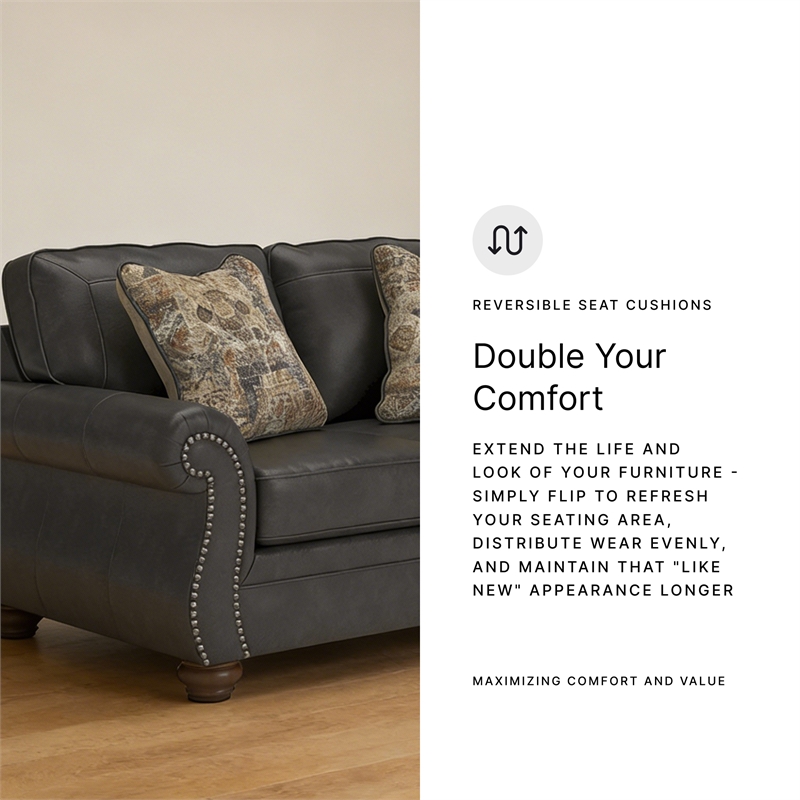 Signature Design by Ashley Chatterton Dark Gray Loveseat