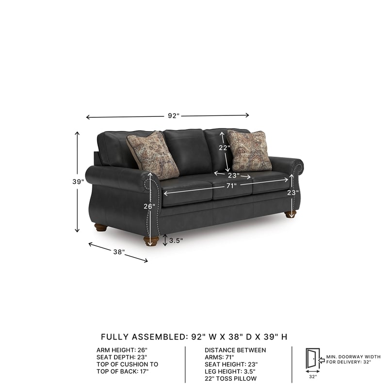 Signature Design by Ashley Chatterton Black Sofa