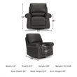 Signature Design by Ashley Chatterton Dark Gray Swivel Glider Recliner