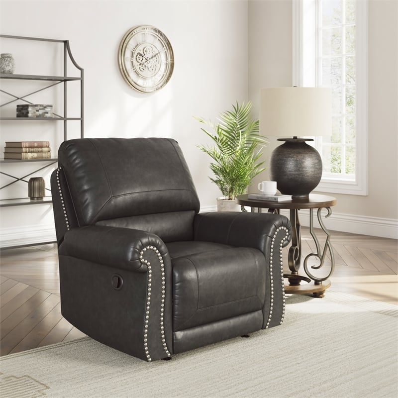 Signature Design by Ashley Chatterton Dark Gray Swivel Glider Recliner
