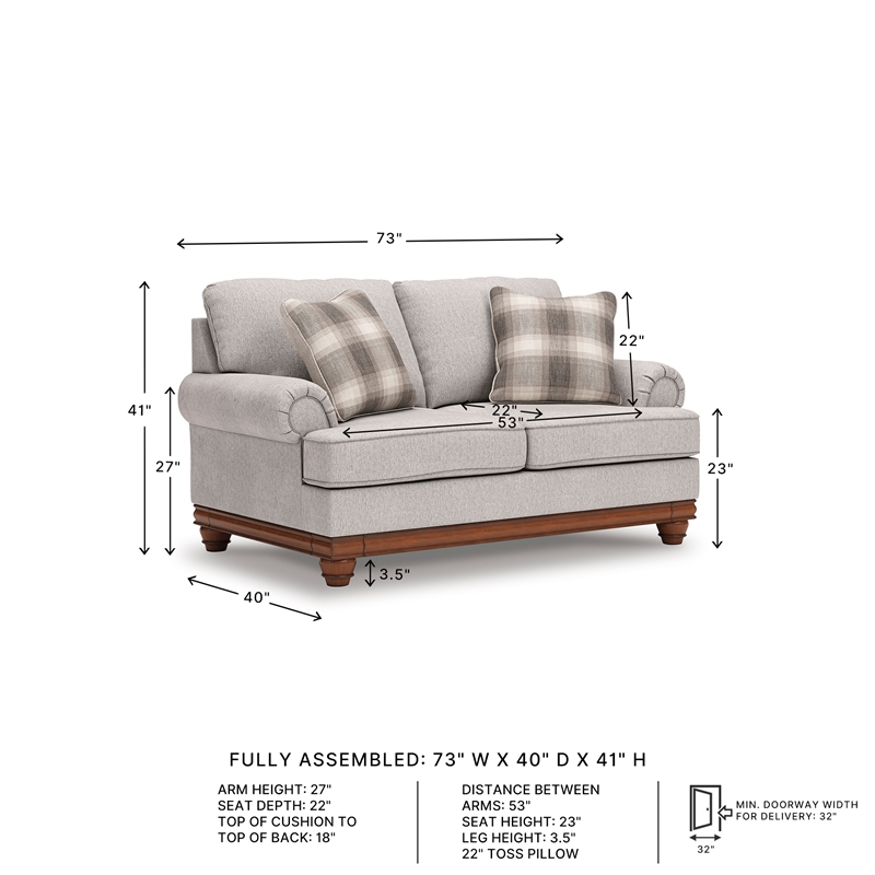 Signature Design by Ashley Stoughton Beige Loveseat