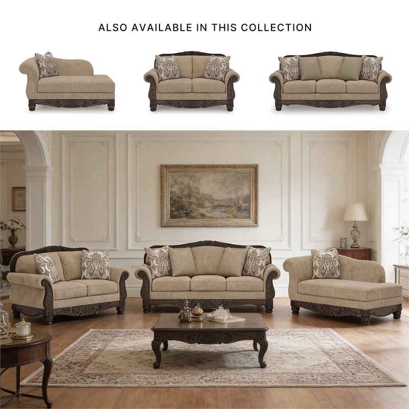Signature Design by Ashley Stanmore Brown Right-Arm Facing Corner Chaise