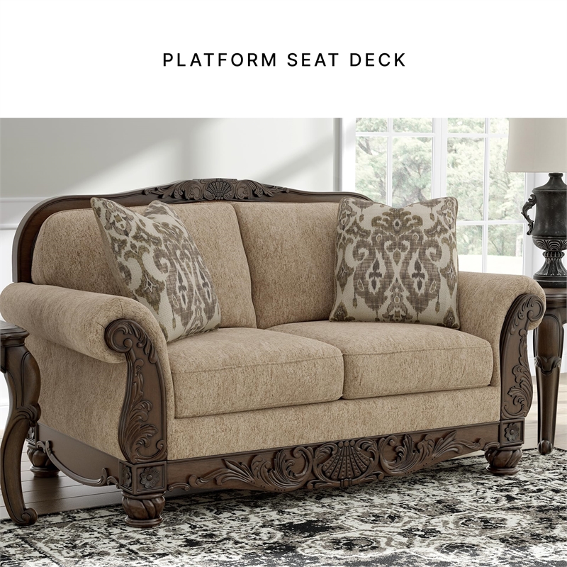 Signature Design by Ashley Stanmore Brown Loveseat