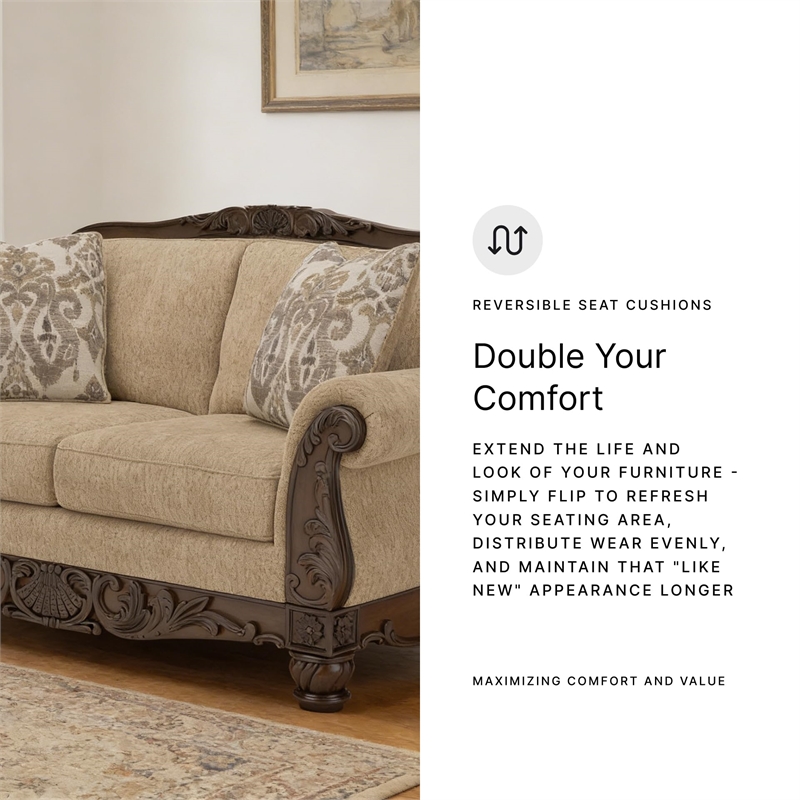 Signature Design by Ashley Stanmore Brown Loveseat