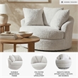 Signature Design by Ashley Snodoodle Gray Oversized Swivel Accent Chair