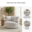 Signature Design by Ashley Snodoodle Gray Oversized Swivel Accent Chair