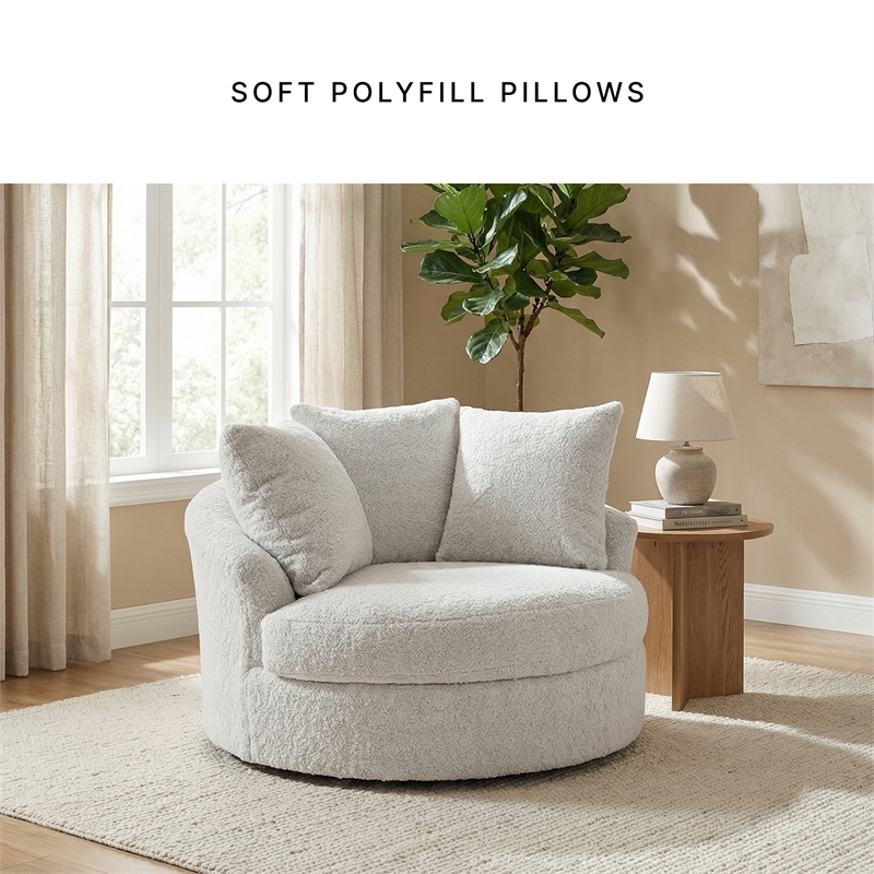 Signature Design by Ashley Snodoodle Gray Oversized Swivel Accent Chair