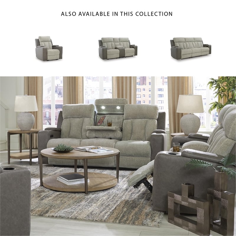 Signature Design by Ashley Point Clear Gray Power Reclining Loveseat