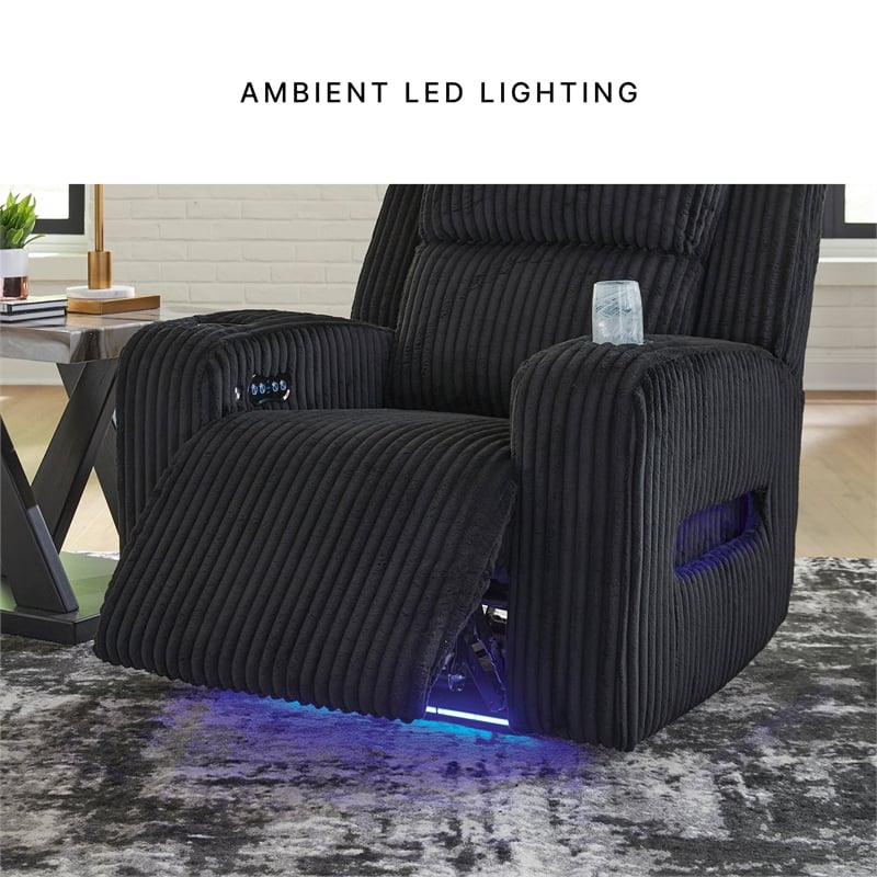 Signature Design by Ashley Broad Cove Black Power Recliner