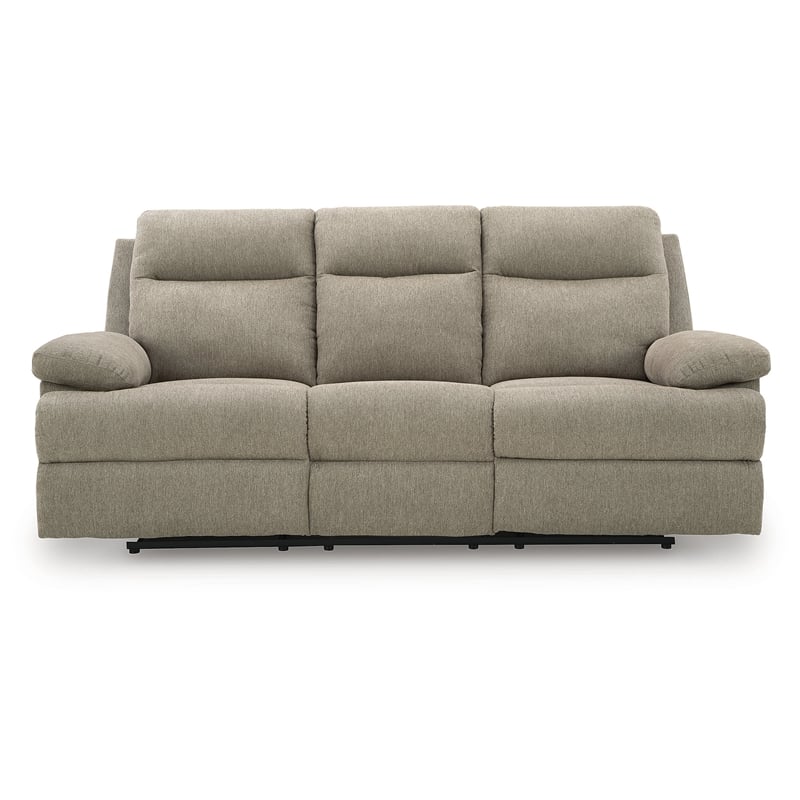 Signature Design by Ashley Yarrow Lane Beige Reclining Sofa with Table