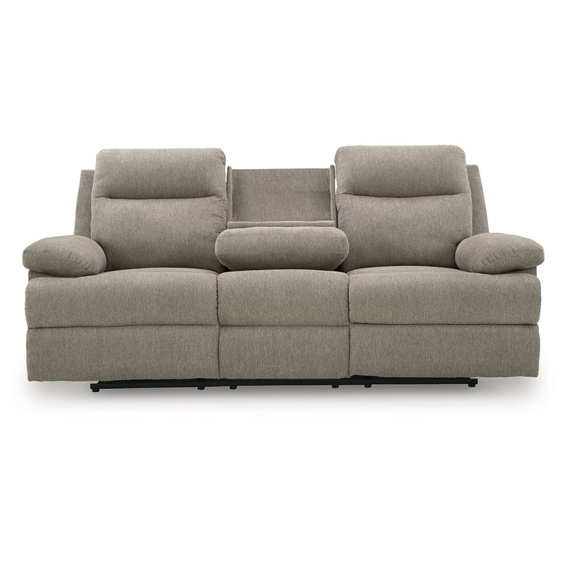 Signature Design by Ashley Yarrow Lane Beige Reclining Sofa with Table