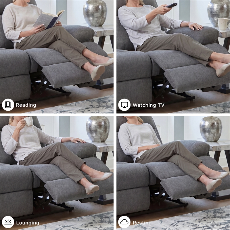 Signature Design by Ashley Yarrow Lane Gray Reclining Loveseat