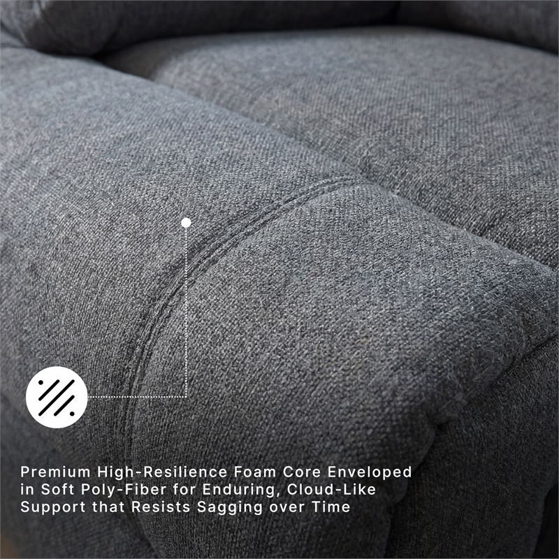 Signature Design by Ashley Yarrow Lane Gray Reclining Loveseat