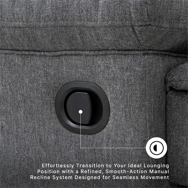 Signature Design by Ashley Yarrow Lane Gray Reclining Loveseat