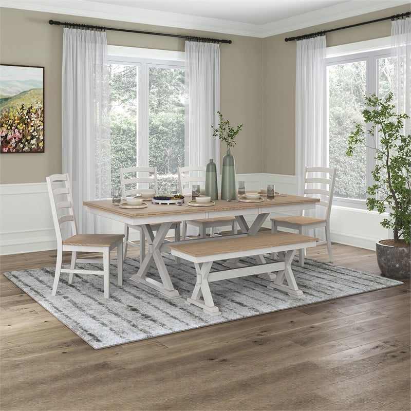 Signature Design by Ashley Westlinport White Dining Butterfly Extension Table