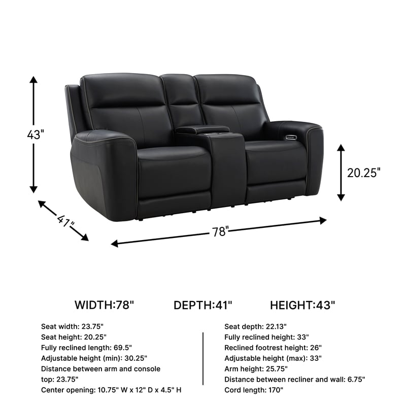 Signature Design by Ashley 5Z-Dreamlight Black Power Reclining Loveseat