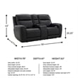 Signature Design by Ashley 5Z-Dreamlight Black Power Reclining Loveseat