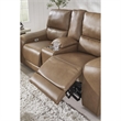 Signature Design by Ashley Spear Hill Brown Power Reclining Loveseat