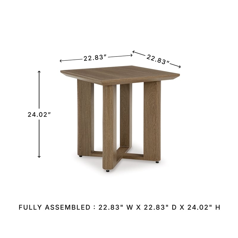 Signature Design by Ashley Serene Bay Brown Outdoor End Table