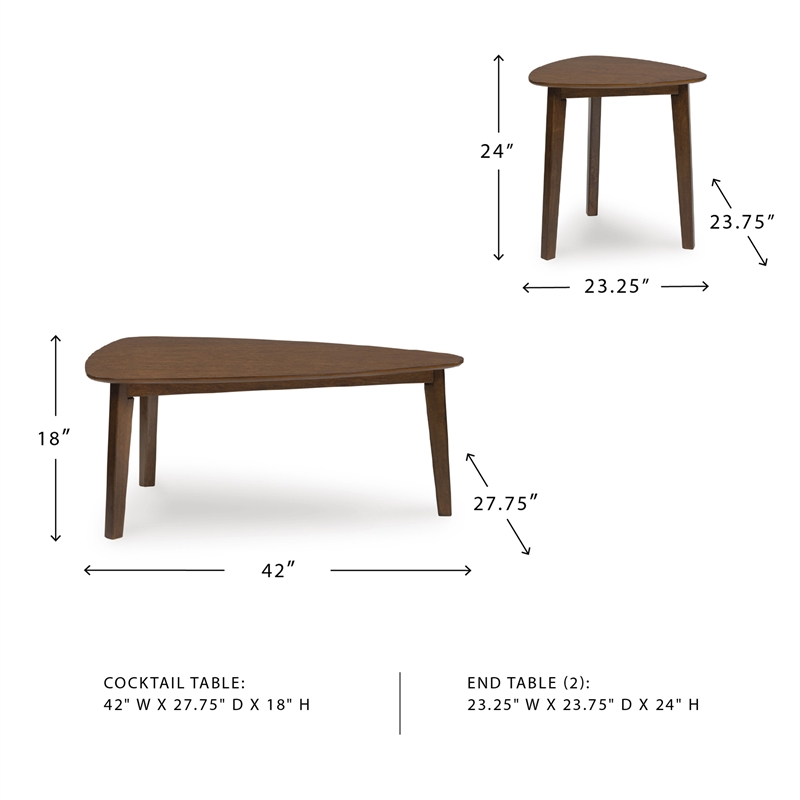 Signature Design by Ashley Lyncott Brown Table - Set of 3