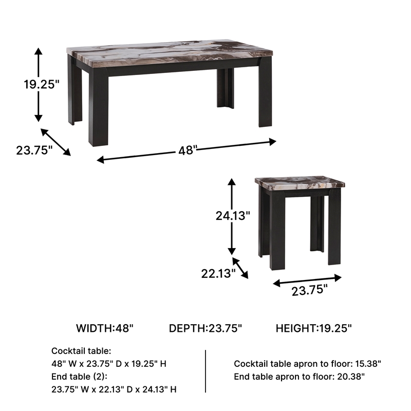 Signature Design by Ashley Jazmore Brown Table - Set of 3