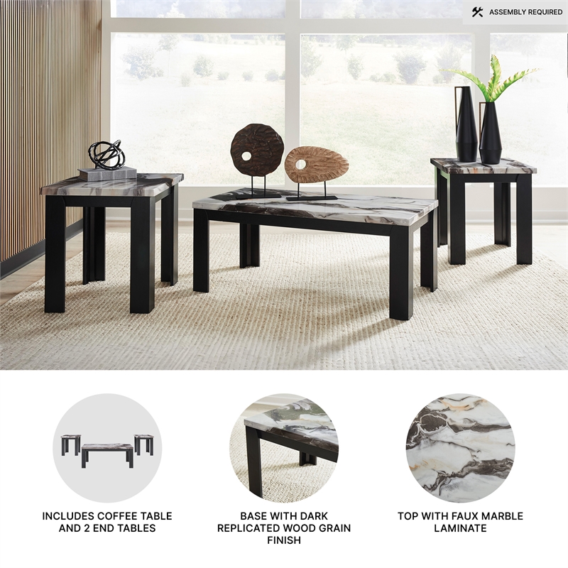 Signature Design by Ashley Jazmore Brown Table - Set of 3