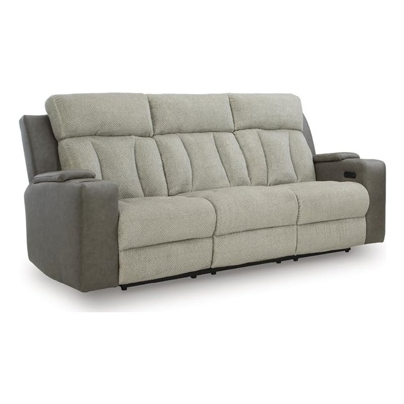 Signature Design by Ashley Point Clear Gray Power Reclining Sofa