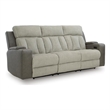 Signature Design by Ashley Point Clear Gray Power Reclining Sofa