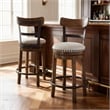 Signature Design by Ashley Bristel Beige & Brown Upholstered Swivel Barstool