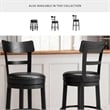Signature Design by Ashley Bristel Black Tall Upholstered Swivel Barstool