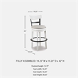 Signature Design by Ashley Bristel Beige & White Tall Swivel Barstool