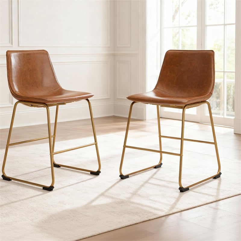 Signature Design by Ashley Tevara Brown & Gold Dining Side Chair - Set of 2