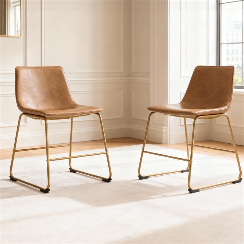 Signature Design by Ashley Tevara Brown & Gold Dining Side Chair - Set of 2