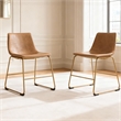 Signature Design by Ashley Tevara Brown & Gold Dining Side Chair - Set of 2
