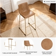 Signature Design by Ashley Tevara Brown & Gold Tall Barstool - Set of 2