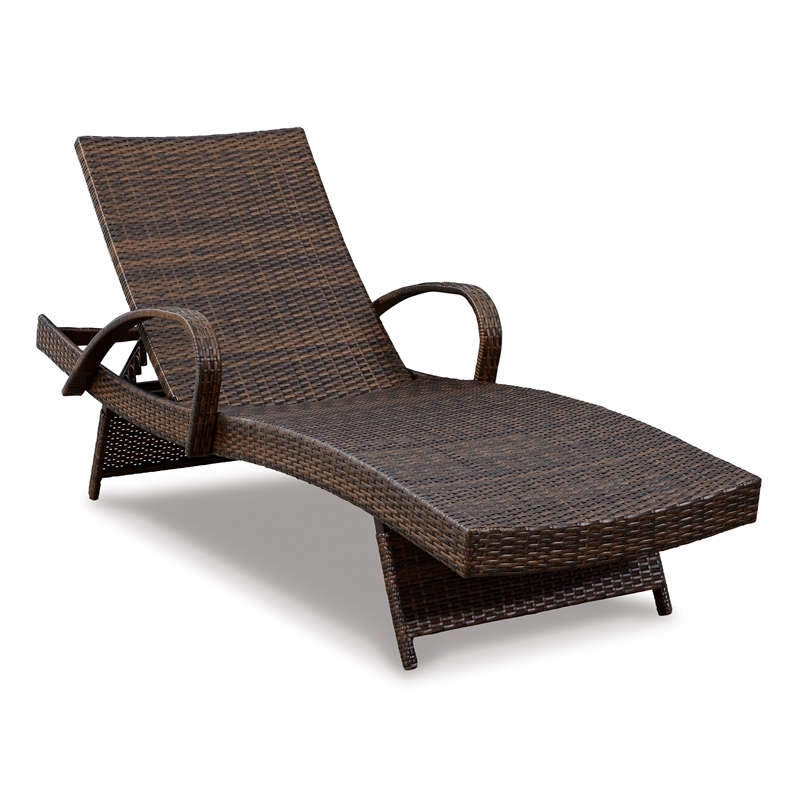Signature Design by Ashley Kantana Brown Outdoor Chaise Lounge - Set of 2