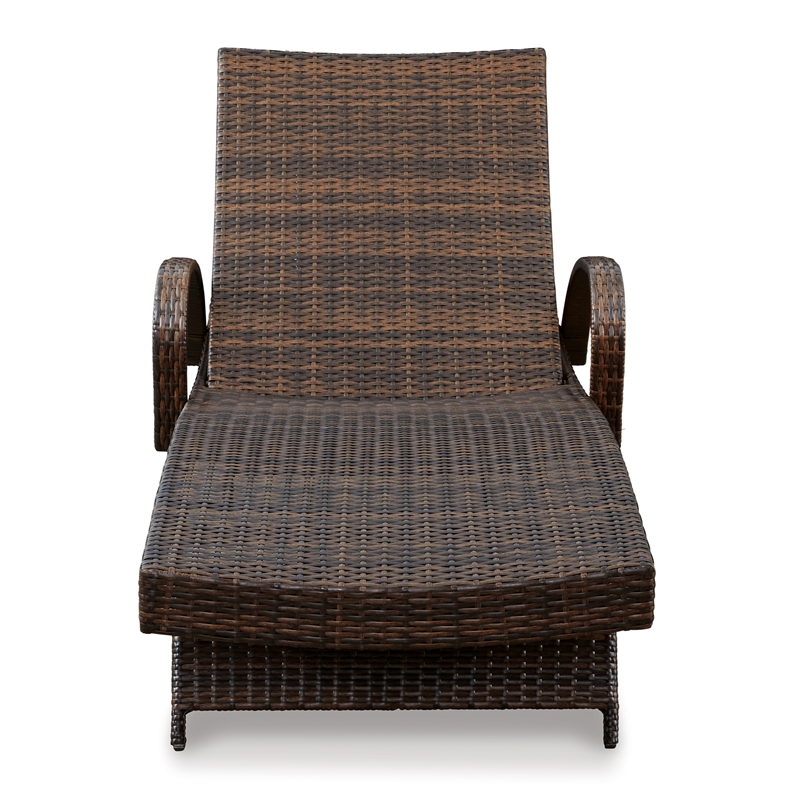Signature Design by Ashley Kantana Brown Outdoor Chaise Lounge - Set of 2