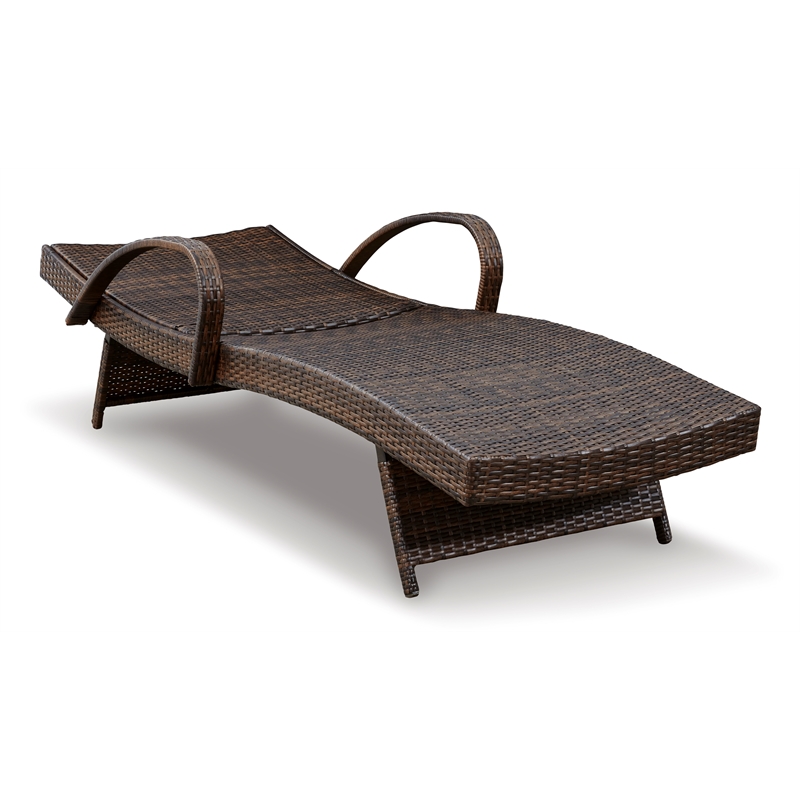 Signature Design by Ashley Kantana Brown Outdoor Chaise Lounge - Set of 2
