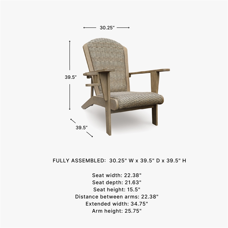 Signature Design by Ashley Aspen Burl Adirondack Chair