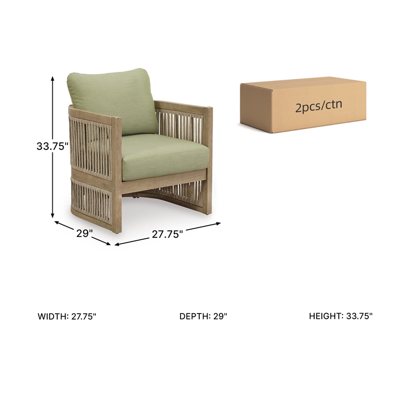 Signature Design by Ashley Kelp Quill Outdoor Lounge Chair (Set of 2)