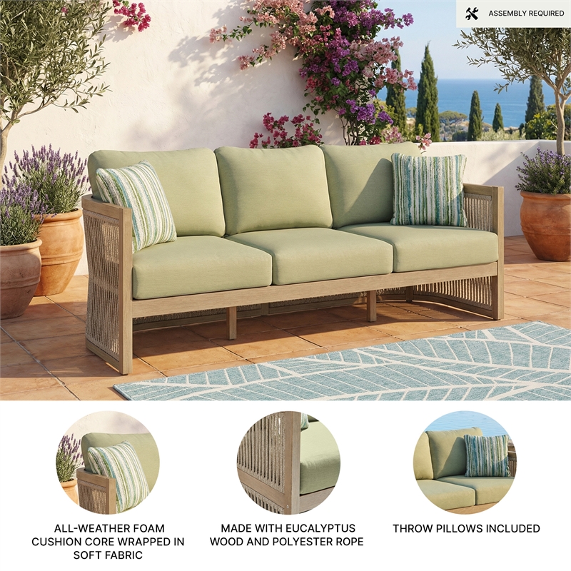 Signature Design by Ashley Kelp Quill Outdoor Sofa with Cushion