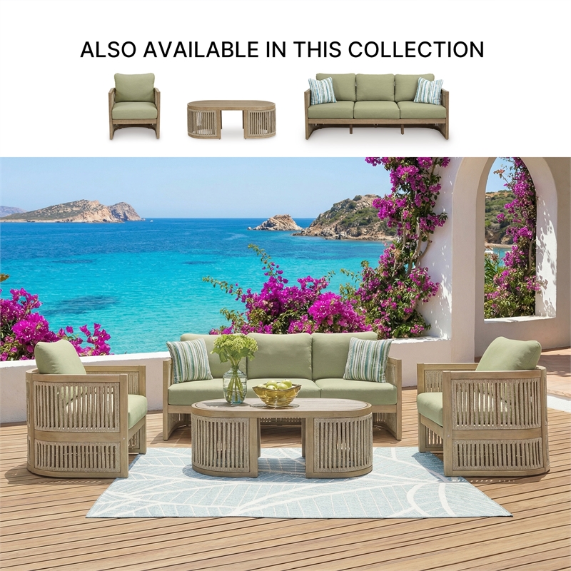 Signature Design by Ashley Kelp Quill Outdoor Sofa with Cushion