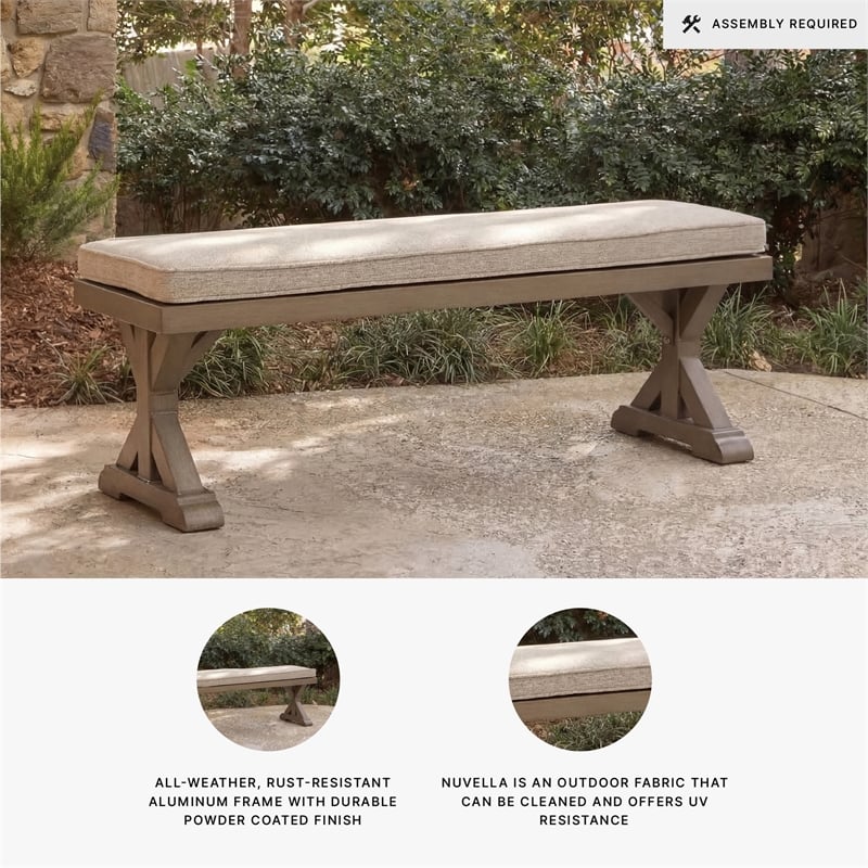 Signature Design by Ashley Caribou Crystal Bench with Cushion