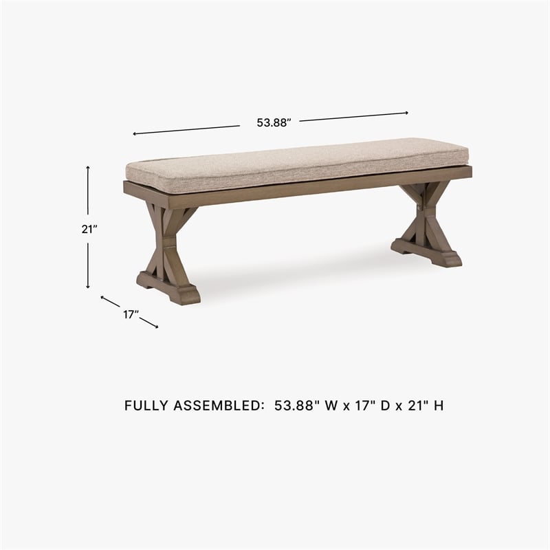 Signature Design by Ashley Caribou Crystal Bench with Cushion