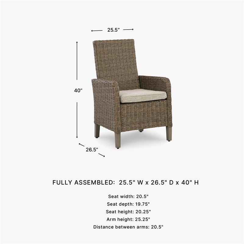 Signature Design by Ashley Caribou Crystal Arm Chair with Cushion (Set of 2)