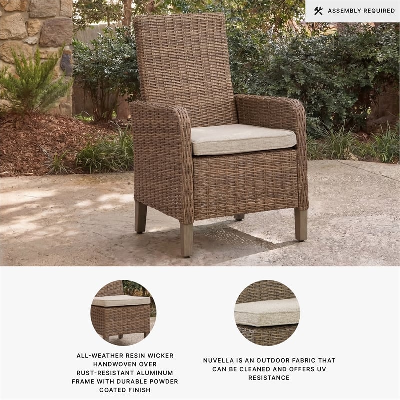 Signature Design by Ashley Caribou Crystal Arm Chair with Cushion (Set of 2)
