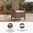 Signature Design by Ashley Caribou Crystal Arm Chair with Cushion (Set of 2)